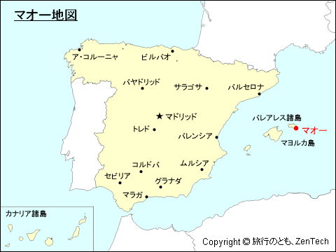 スペインにおけるマオー地図
