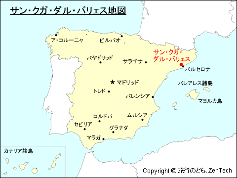 サン・クガ・ダル・バリェス地図