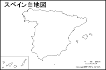 スペイン白地図