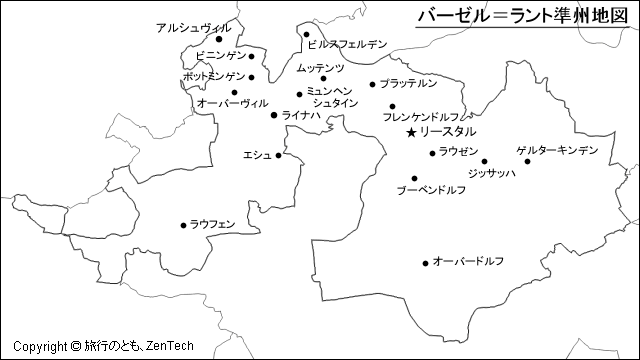 バーゼル＝ラント準州地図