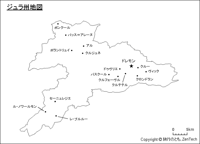 ジュラ州地図