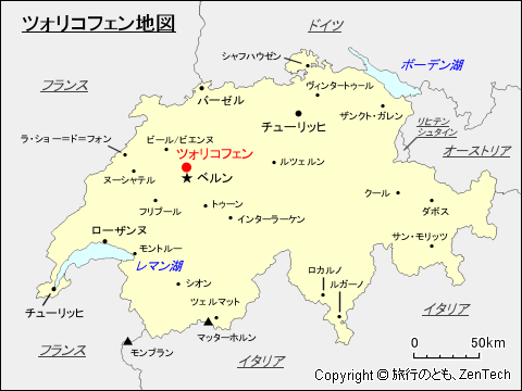 ツォリコフェン地図