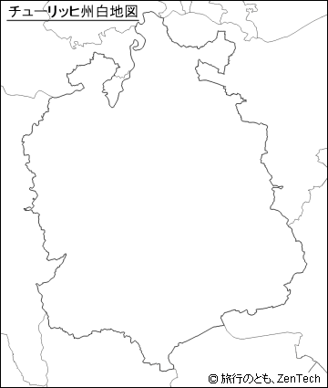 チューリッヒ州 白地図