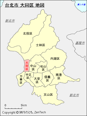 台北市 大同区 地図