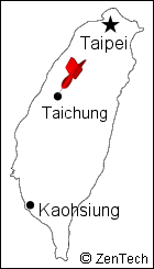 台中の場所が判る台湾地図