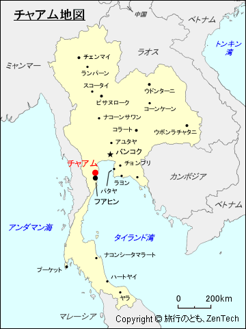 チャアム地図