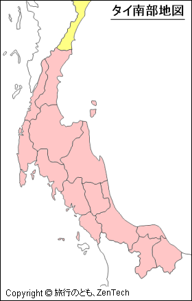 タイ南部地図