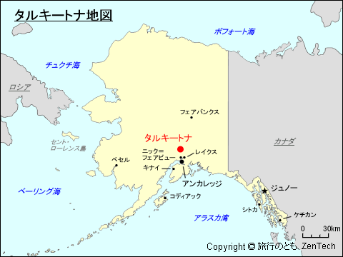 タルキートナ地図