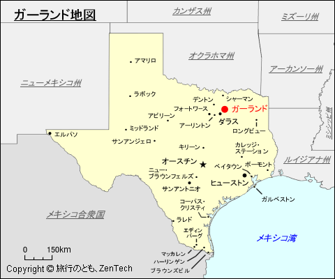 テキサス州ガーランド地図