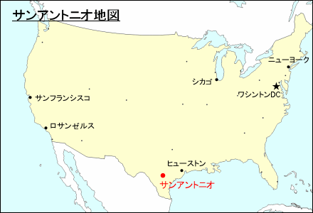 アメリカ合衆国におけるサンアントニオ地図