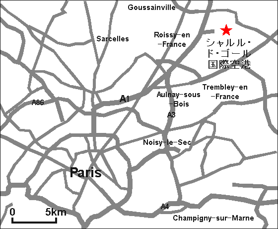 シャルル・ド・ゴール空港地図