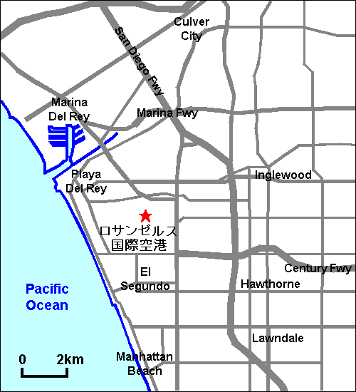 ロサンゼルス空港地図
