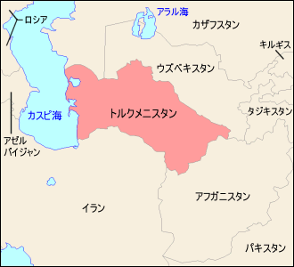 トルクメニスタン白地図