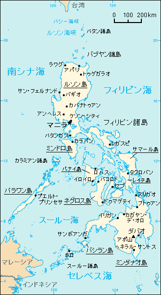 フィリピン地図 旅行のとも Zentech