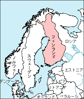 フィンランド白地図