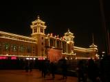 北京火車站 駅舎ライトデコレーション