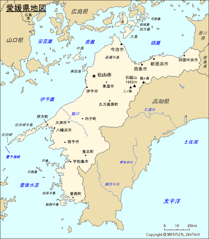 愛媛県地図