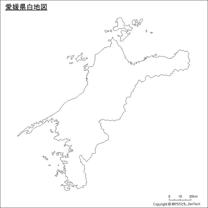 愛媛県白地図