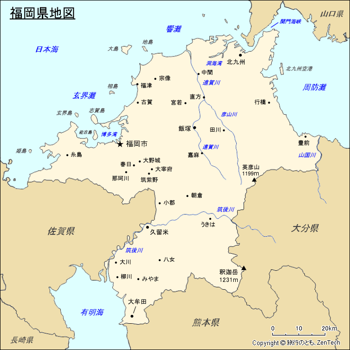 福岡県地図