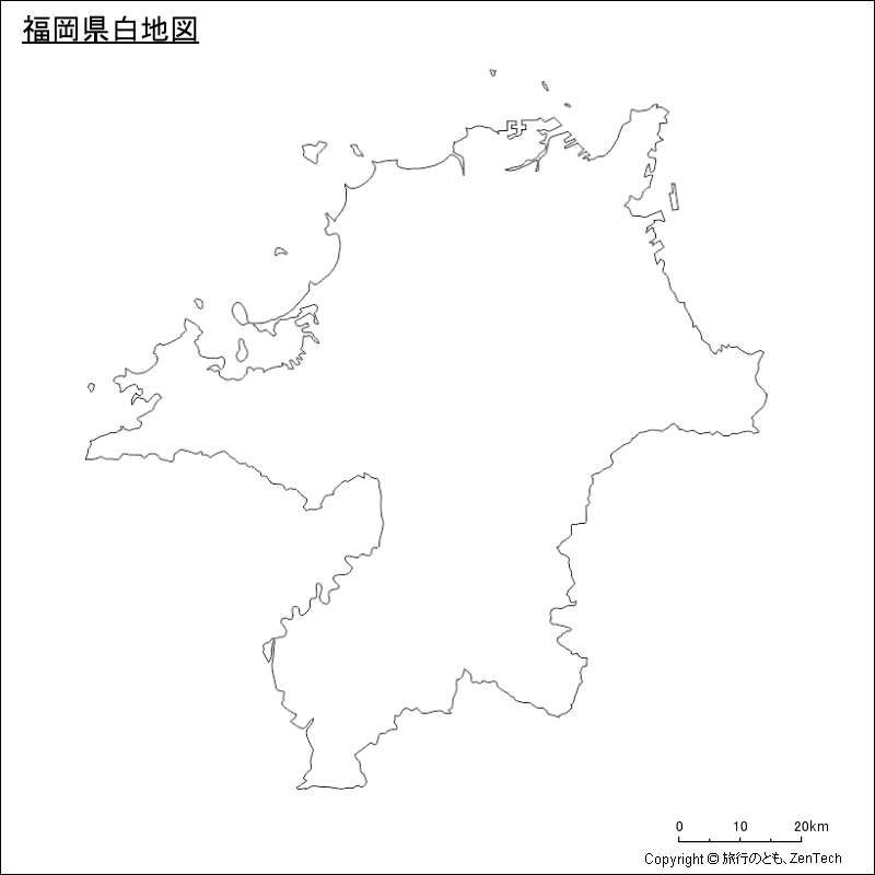 福岡県白地図