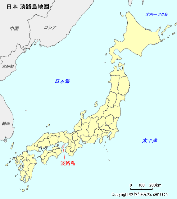 日本 淡路島地図