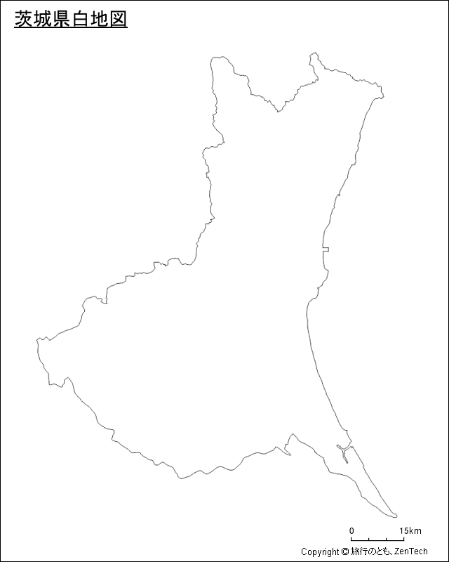 茨城県白地図