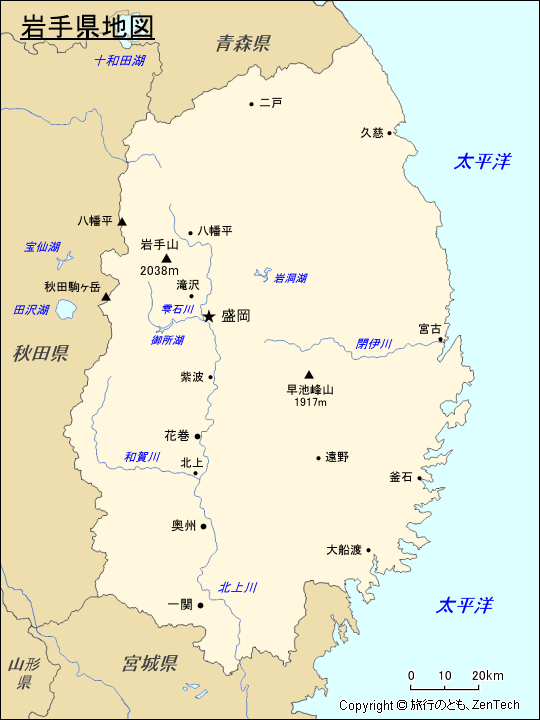 岩手県地図