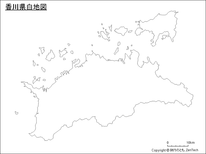 香川県白地図