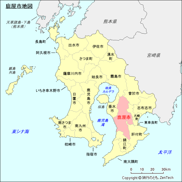 鹿屋市地図