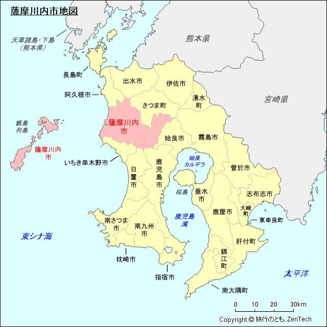 薩摩川内市地図