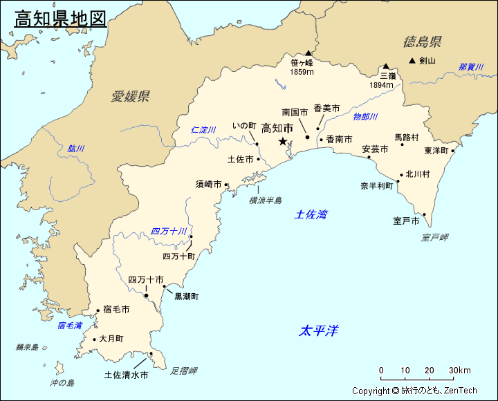 高知県地図