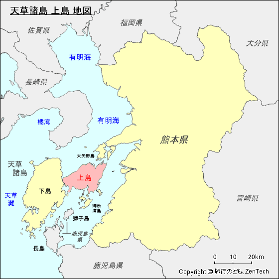 天草諸島上島地図