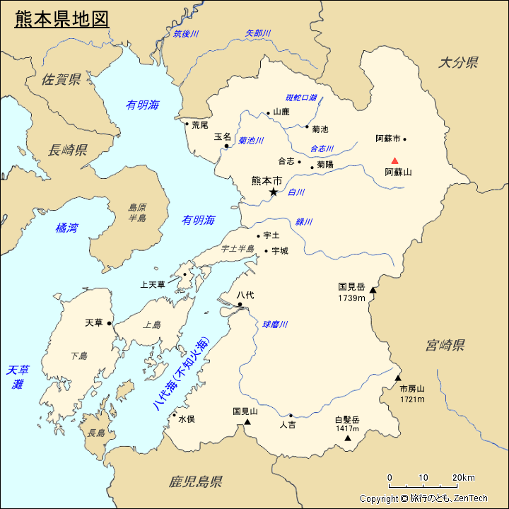 熊本県地図