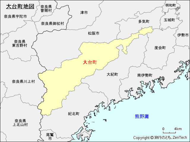 三重県 大台町地図 旅行のとも Zentech