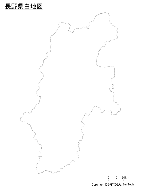 長野県白地図