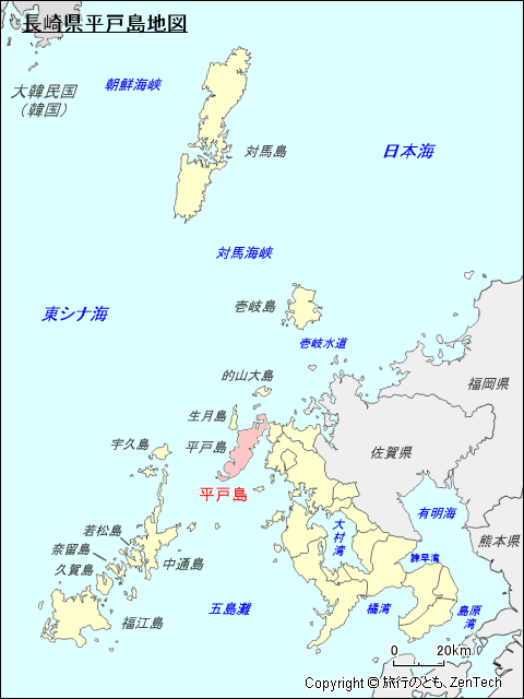 長崎県平戸島地図