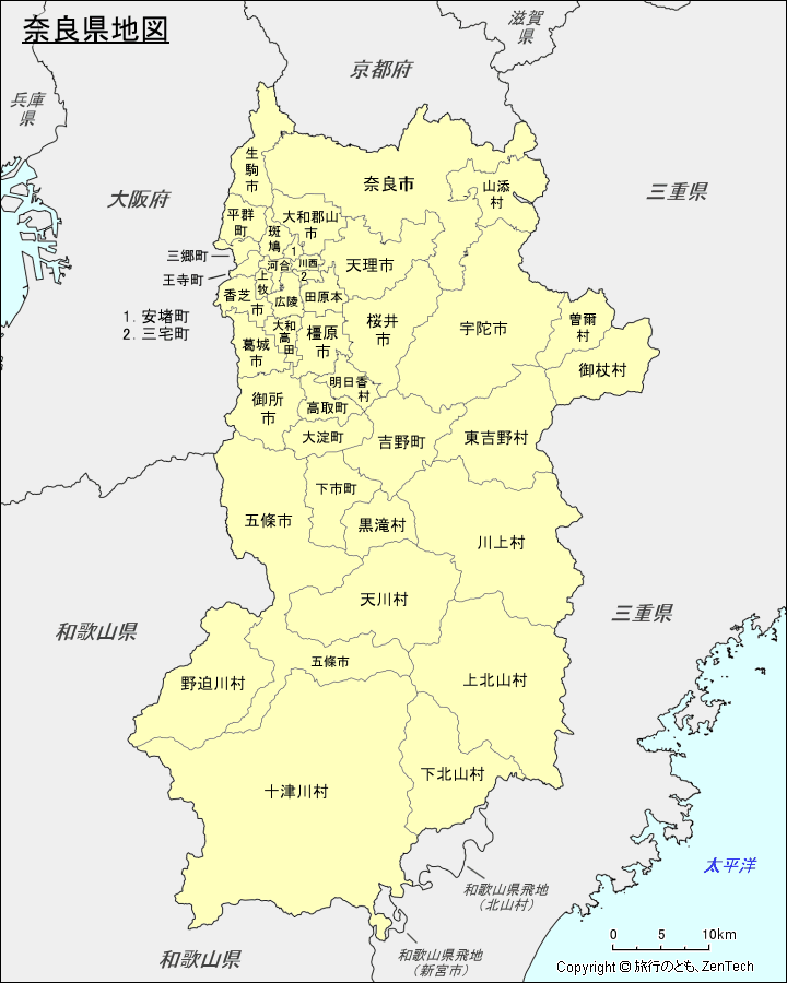 奈良県地図