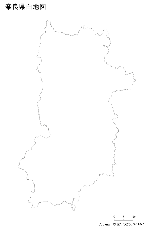 奈良県白地図