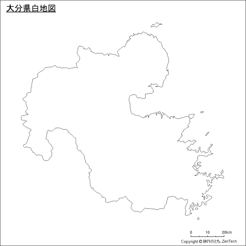 大分県白地図