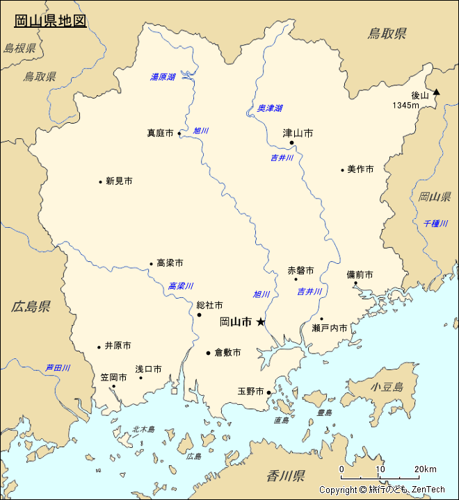 岡山県地図