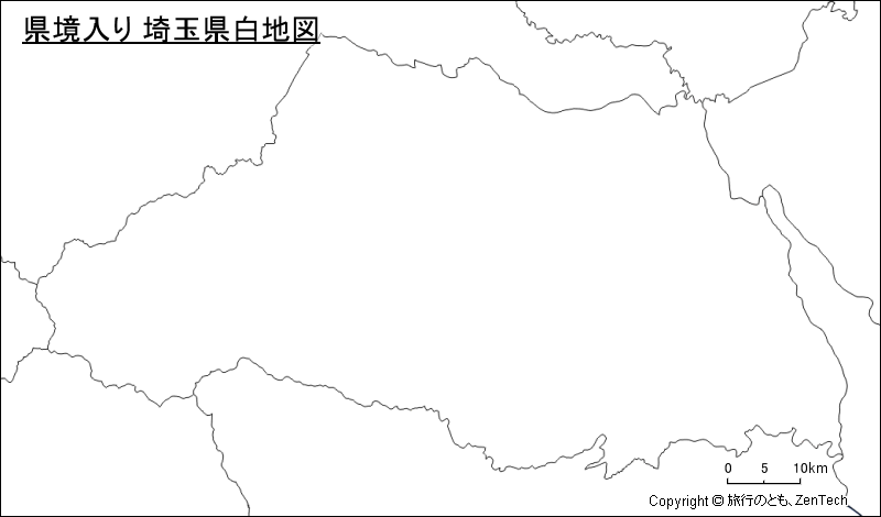 県境入り 埼玉県白地図