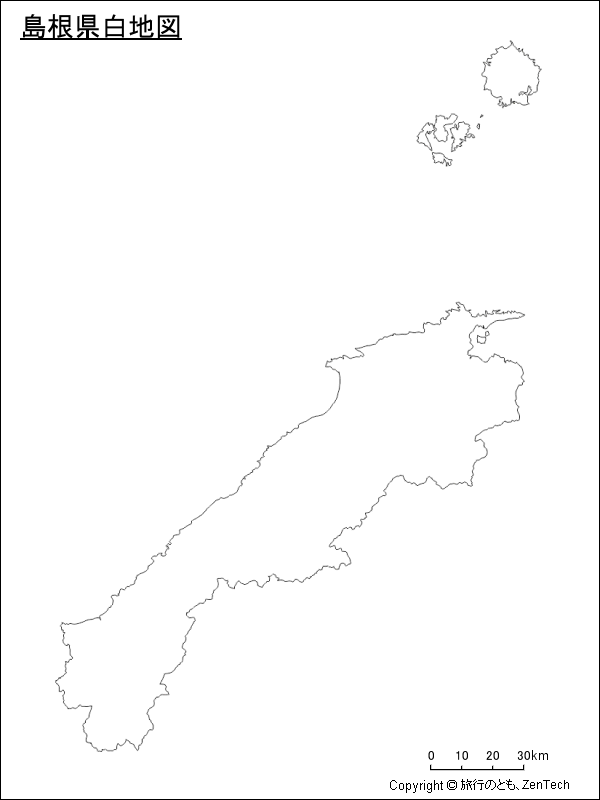 島根県白地図