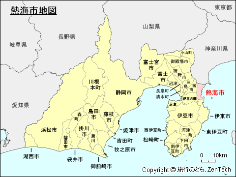 静岡県 熱海市地図 旅行のとも Zentech