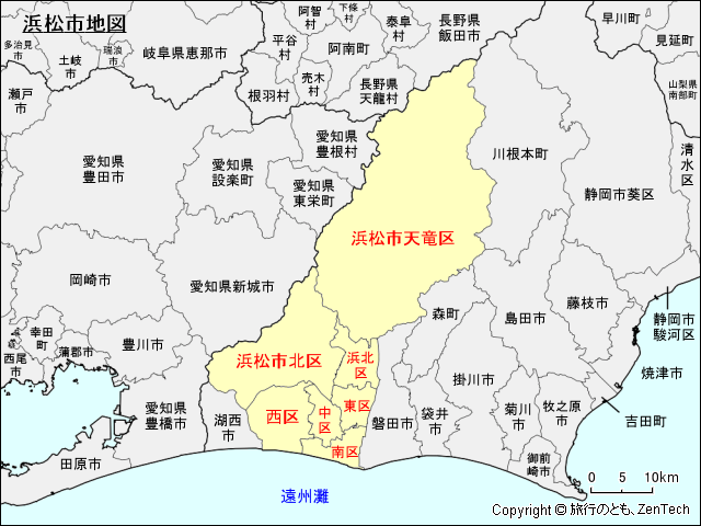 静岡県 浜松市地図 旅行のとも Zentech