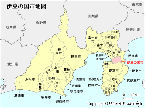 静岡県 伊豆の国市地図 旅行のとも Zentech