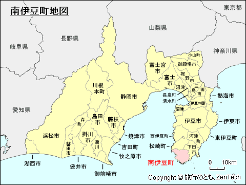 静岡県：南伊豆町地図 - 旅行のとも、ZenTech