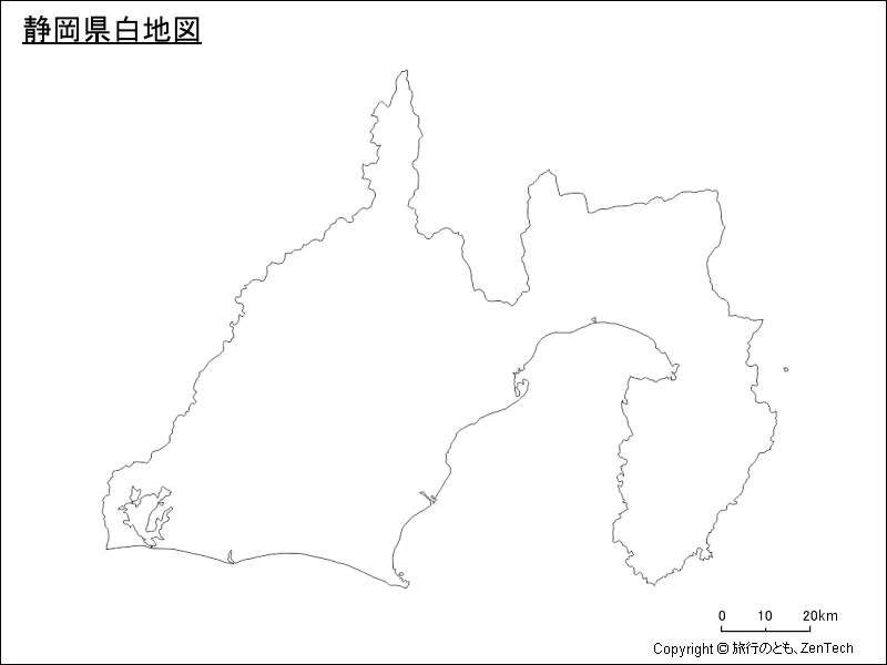 静岡県白地図