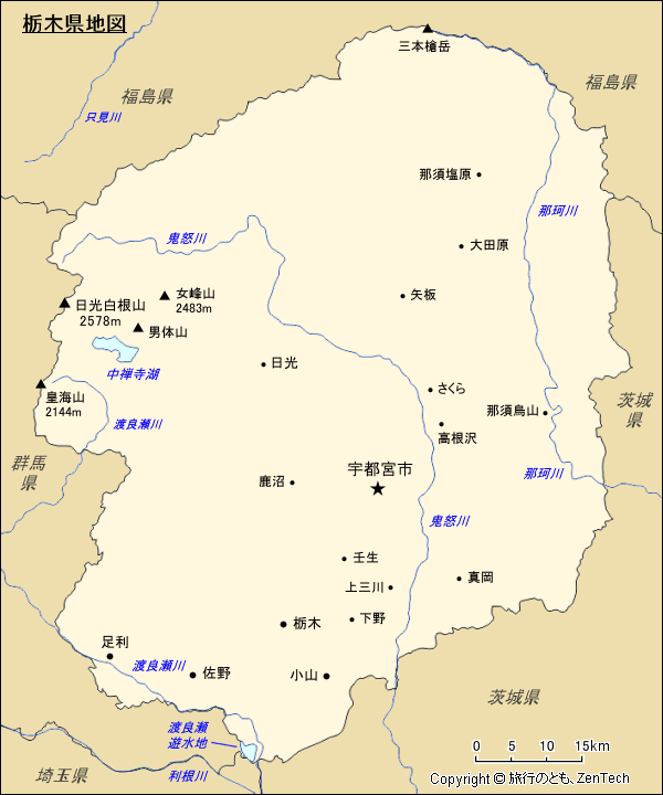 栃木県地図