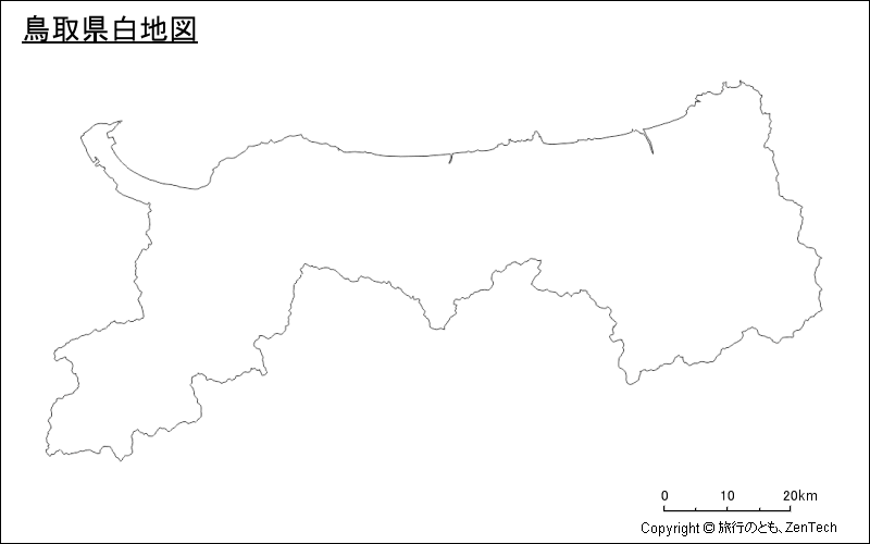 鳥取県白地図