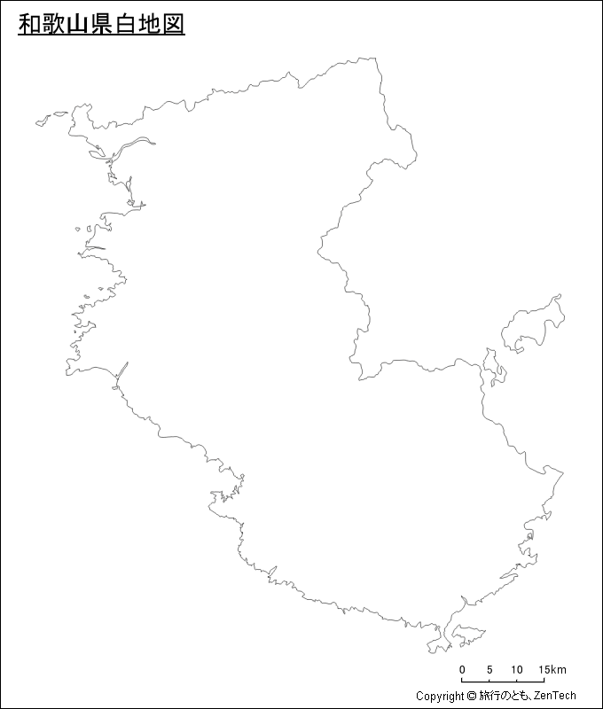 和歌山県白地図